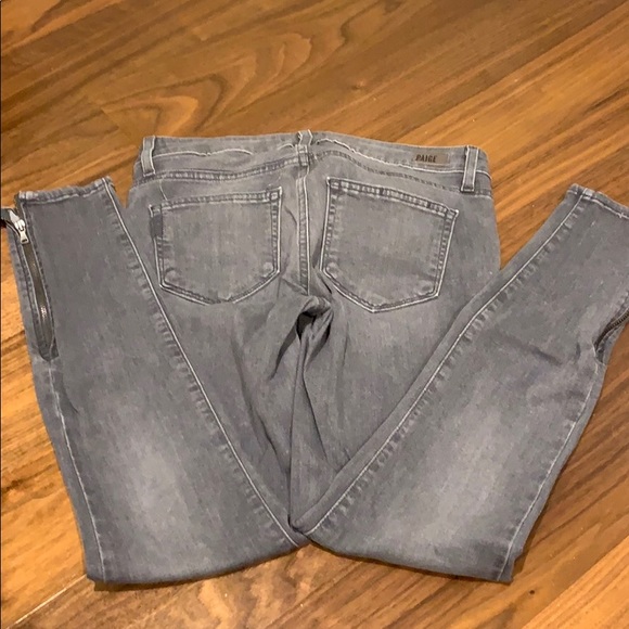 Paige gray zipped skinny jeans - Picture 3 of 4
